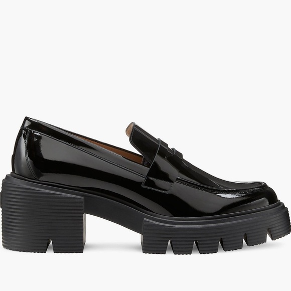 NIB Stuart Weitzman Soho Loafer - Black Patent Leather